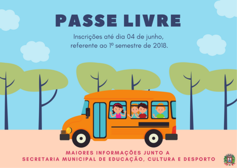 Abertas as inscrições para o Passe Livre Estudantil no município